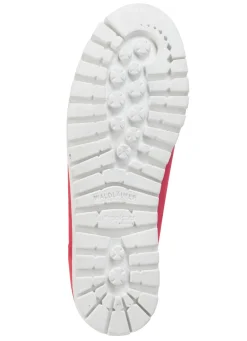 Waldläufer Mokassin-Slipper mit bunten Glitzersteinchen besetzt