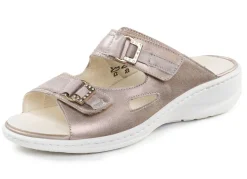 Waldläufer Pantolette mit Metallschmuck mit Glitzersteinchen