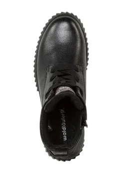 Waldläufer Schnür-Bootie mit effektvollen Glitzer-Steinchen