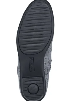 Waldläufer Schnür-Stiefelette mit floraler Prägung