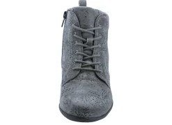 Waldläufer Schnür-Stiefelette mit floraler Prägung