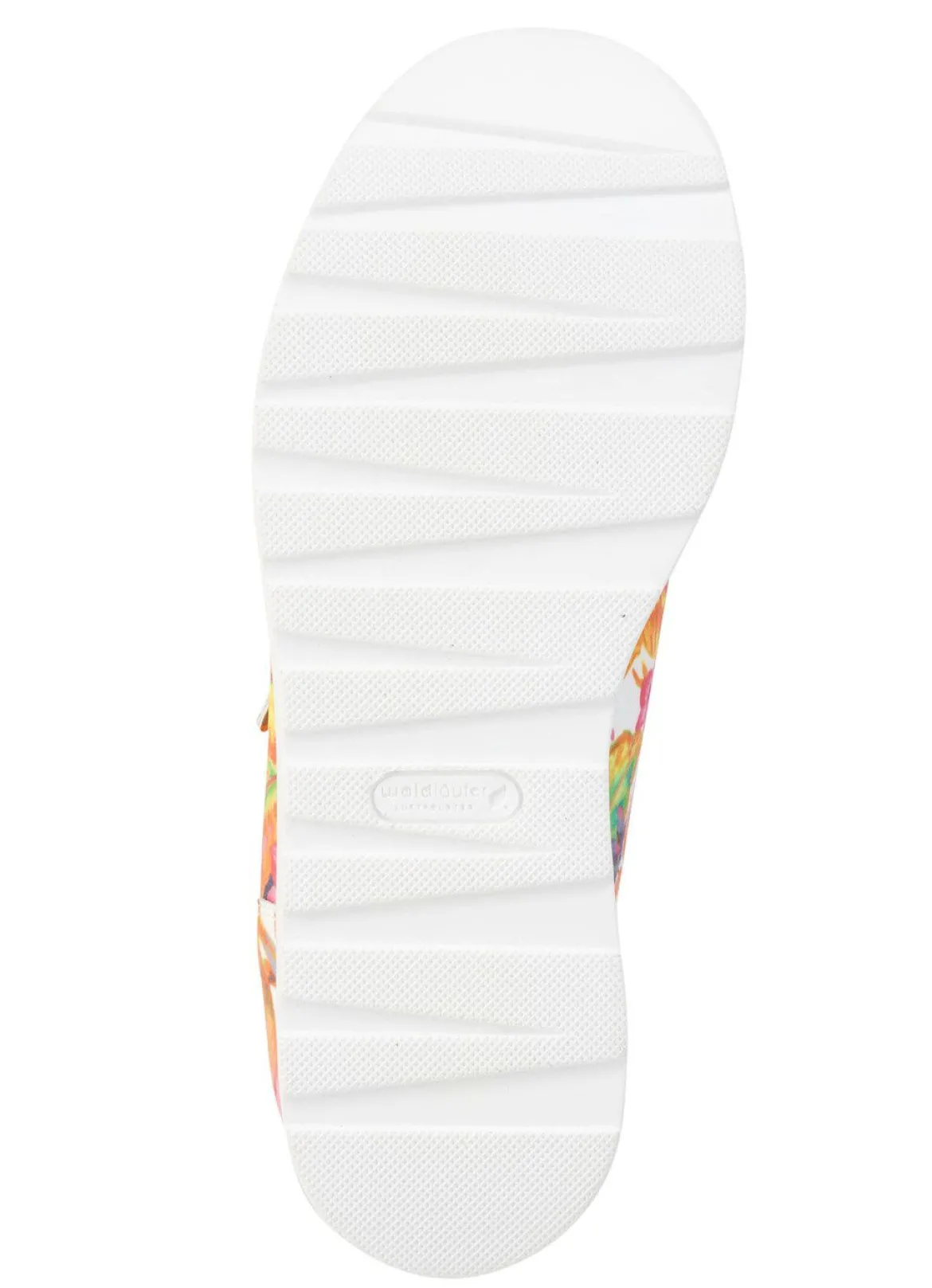 Waldläufer Sneaker aus beschichtetem, floral bedrucktem Textilmaterial
