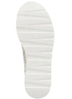 Waldläufer Sneaker aus floral bedrucktem Nubukleder