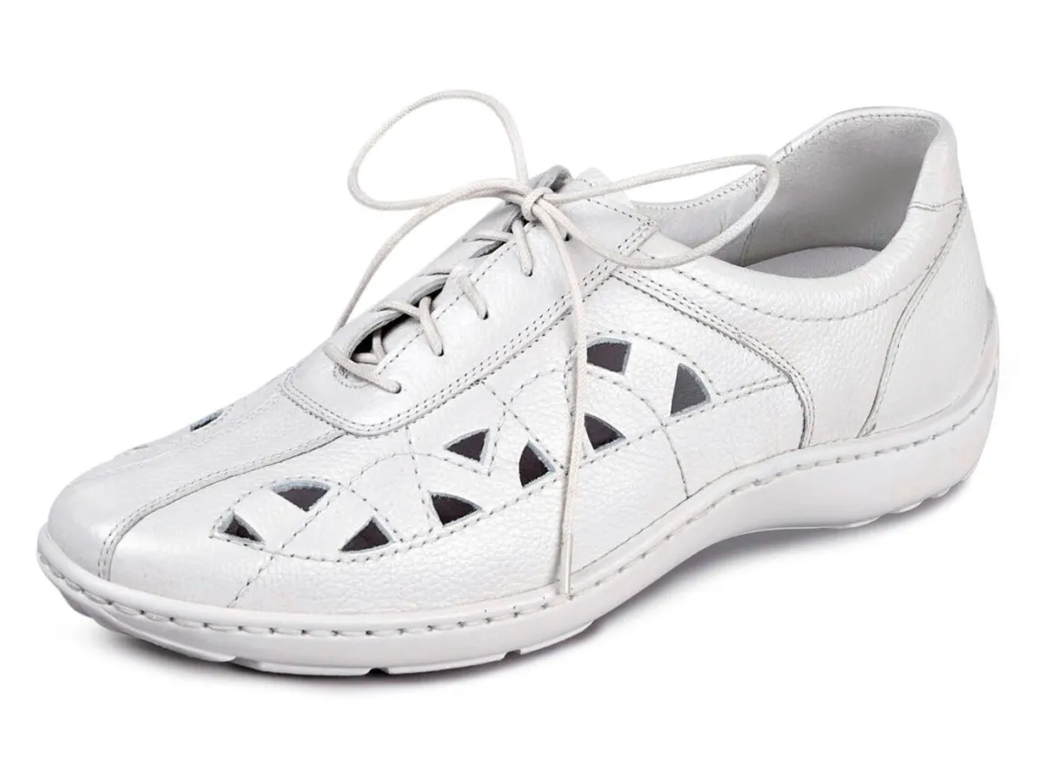 Waldläufer, sommerliche Damen-Schnürschuhe, Weite H, mit herausnehmbarem Fußbett