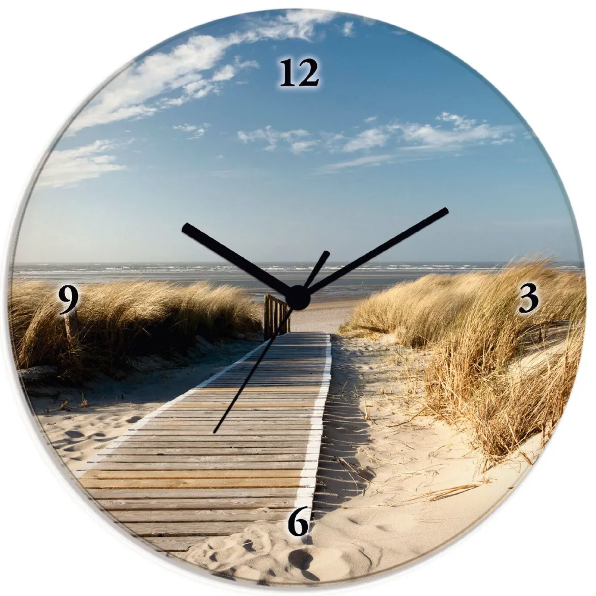 Wanduhr aus Glas
