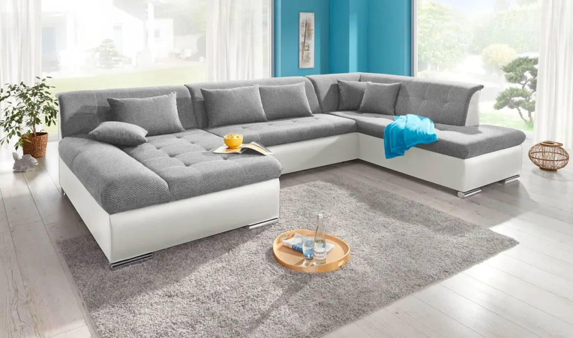 Wohnlandschaft mit Bettfunktion