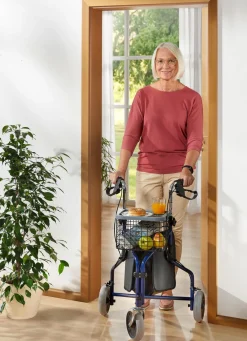 Wohnungs-Rollator mit anatomisch geformten Handgriffen