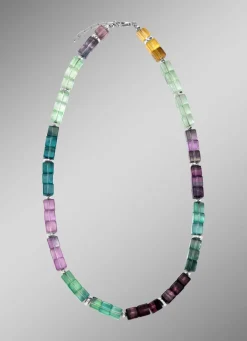 Wunderschöne Garnitur mit Hämatit, beh. und Fluorit in Multicolor