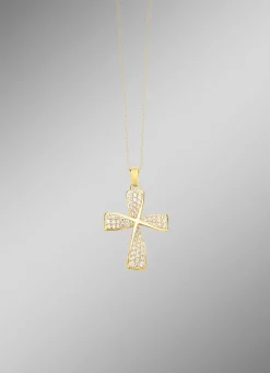 Wundervoller Kreuz-Anhänger mit Zirkonia