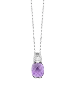 Zauberhafte Eleganz: Anhänger mit echt Amethyst und Ankerkette